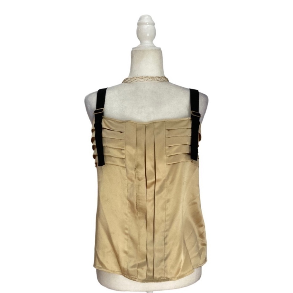 Radenroro New York Silk Cami Top Pleated Detailing
